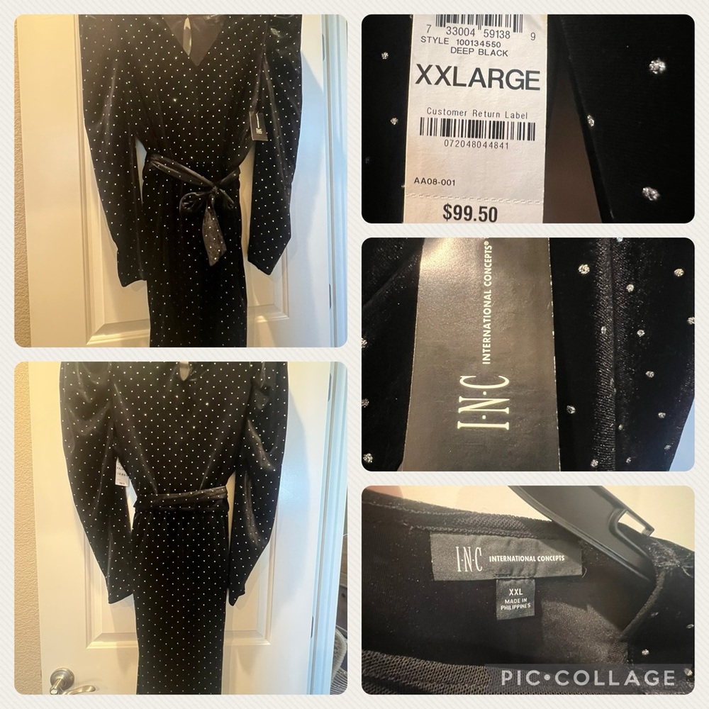 New with tags black sparkles dress